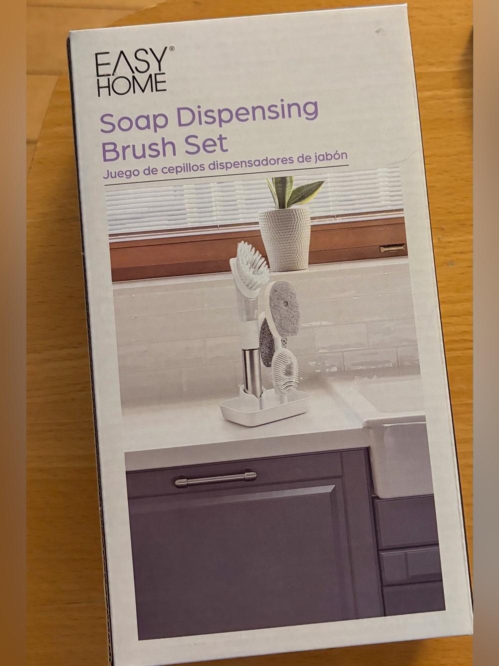 Easy Home White Soap Dispensing Brush Set